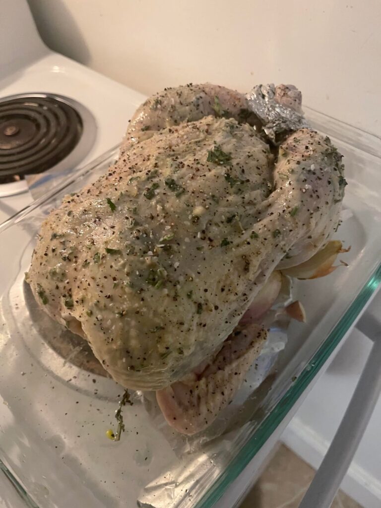 Before and after roast chicken (: