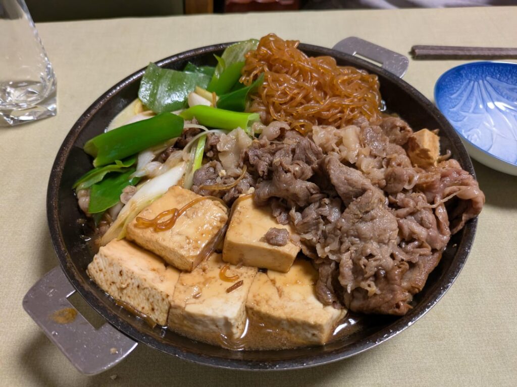 Sukiyaki cooked by my wifes mother