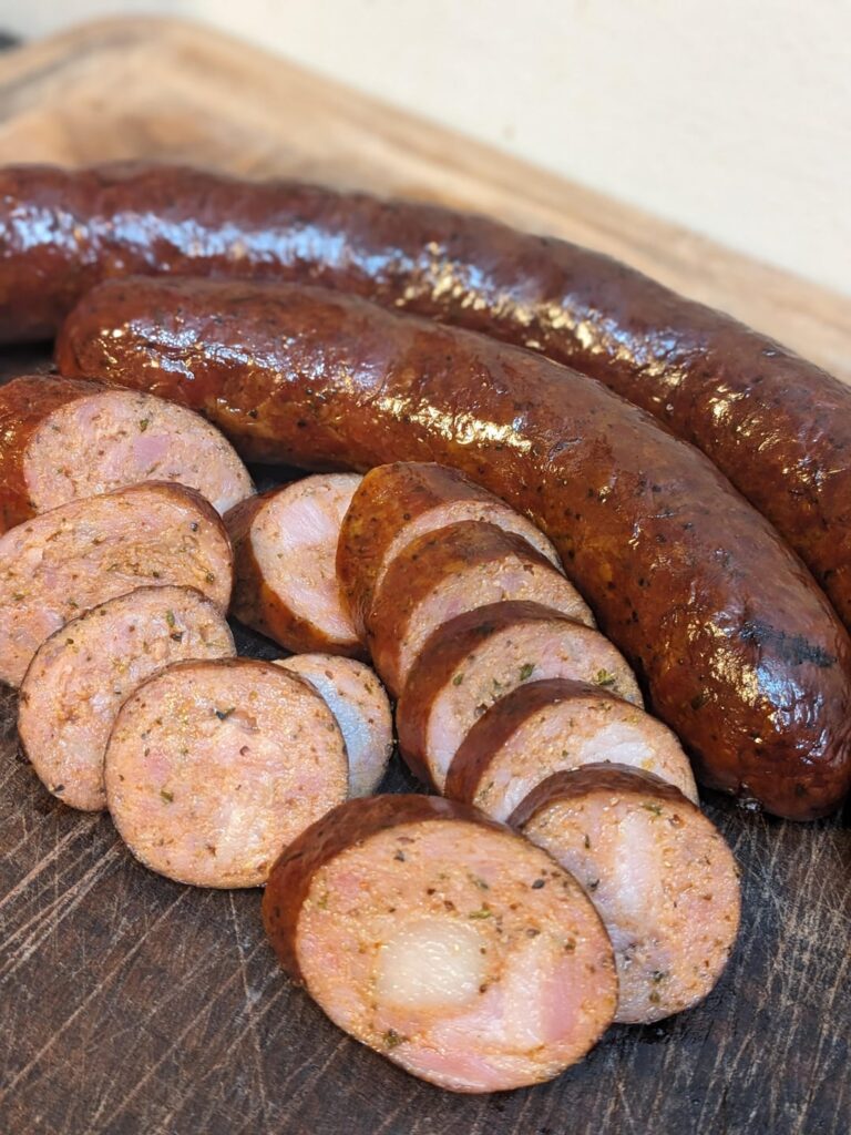 Andoullie studded with pork belly