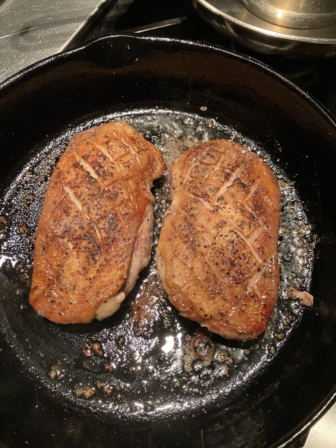 Stovetop duck breasts