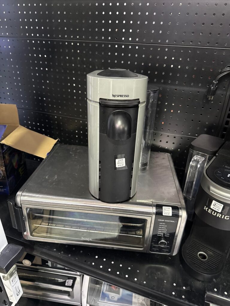 Update to thrift store $10 nespresso plus: