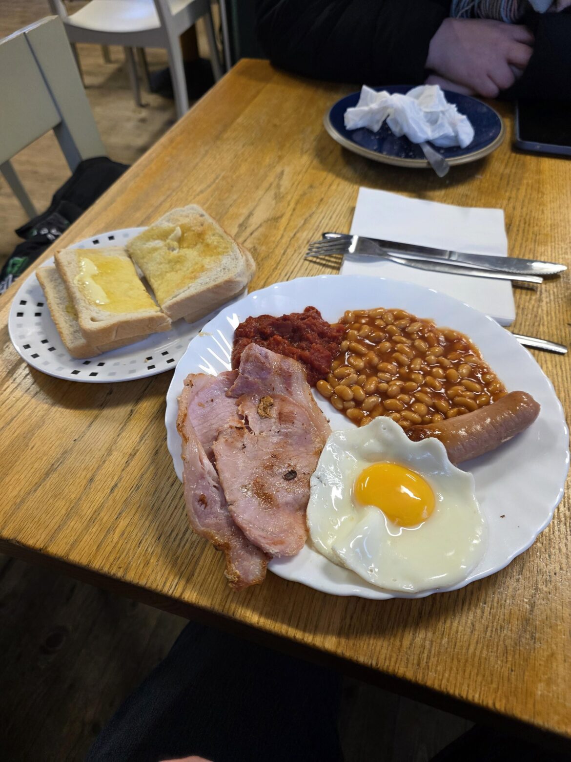 Queens Park Cafe - Rochdale. £7.50 with unlimited tea/coffee