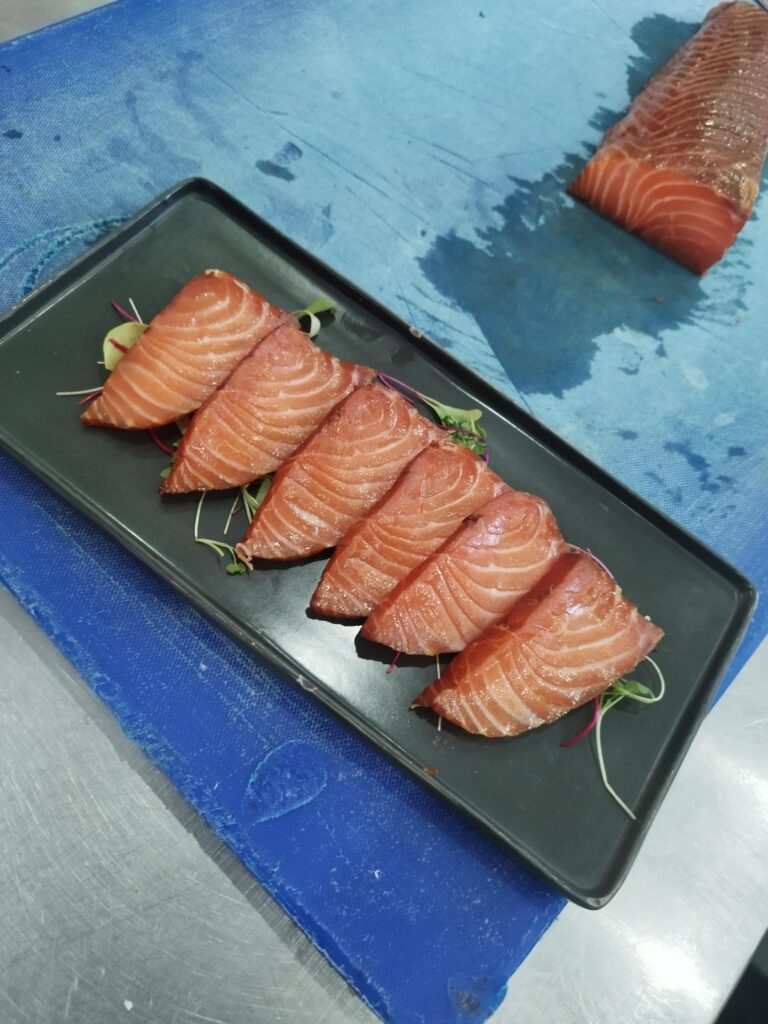 Soy marinated salmon