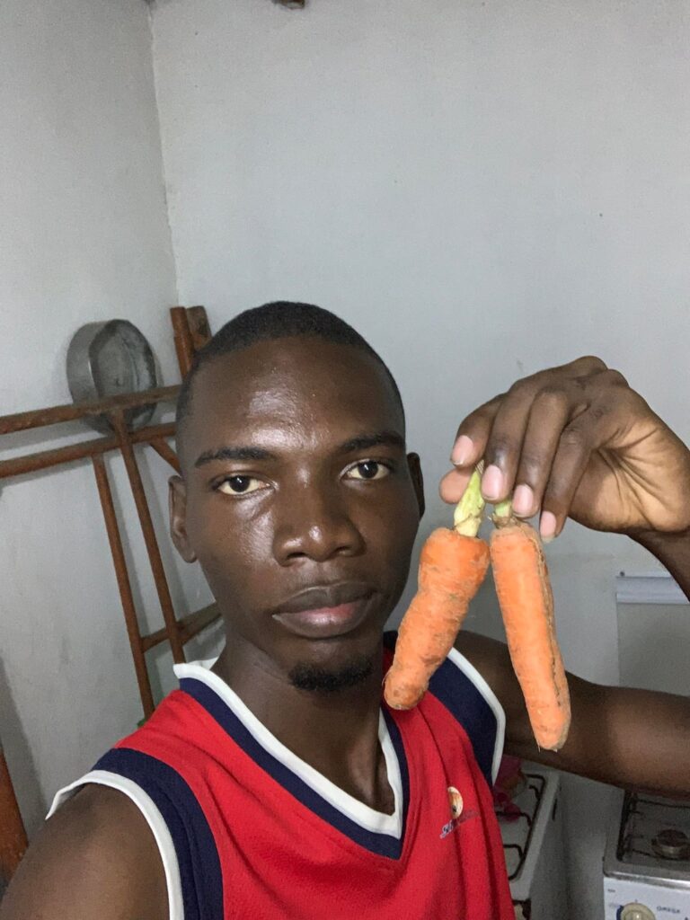 This was my 2.5$ dinner in Angola,Africa, with my two parents