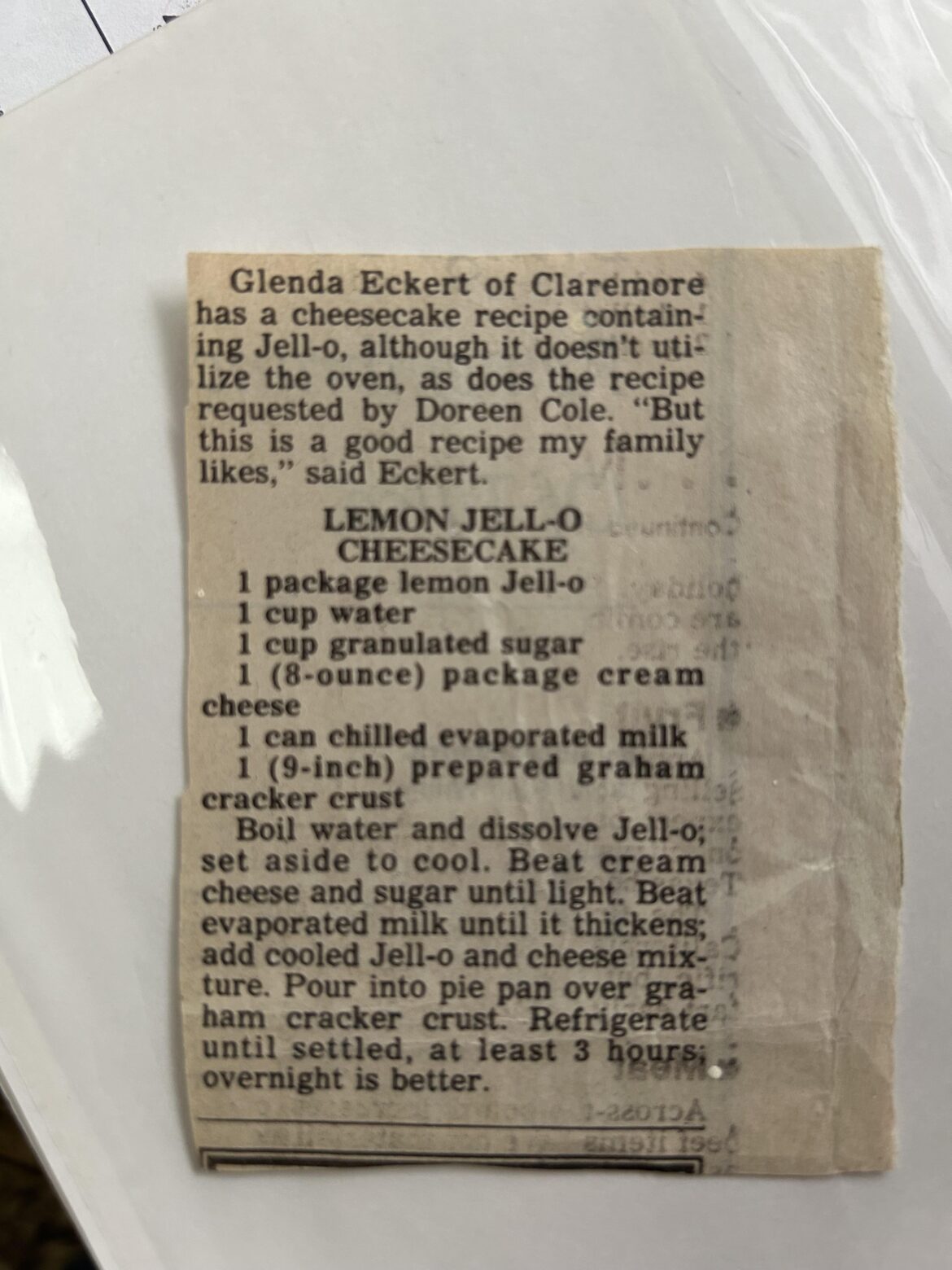 Lemon Jello Cheesecake