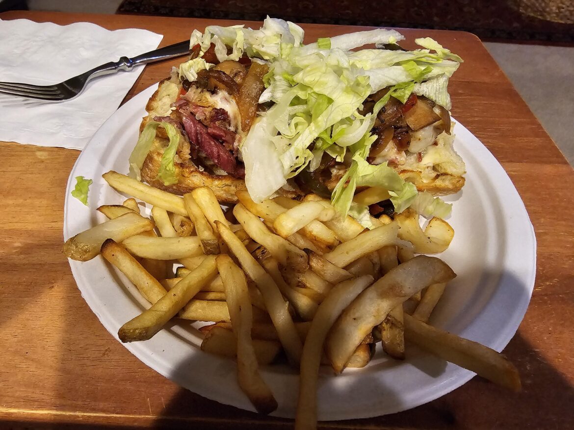 Made a Pastrami Corn beef Sub with some leftovers I had from yesterday.