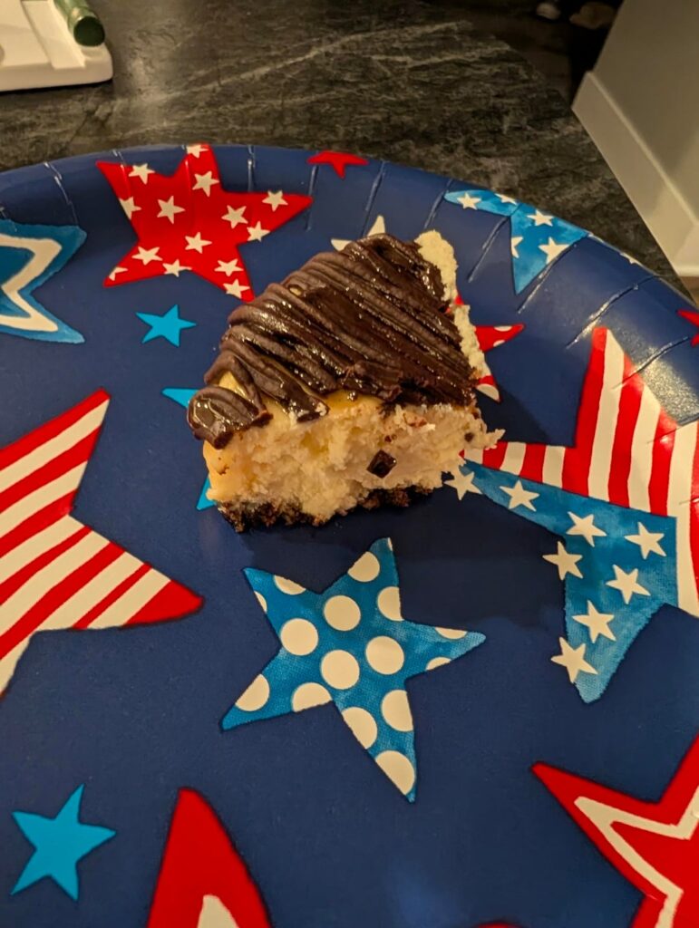 Calories in this cheesecake piece?