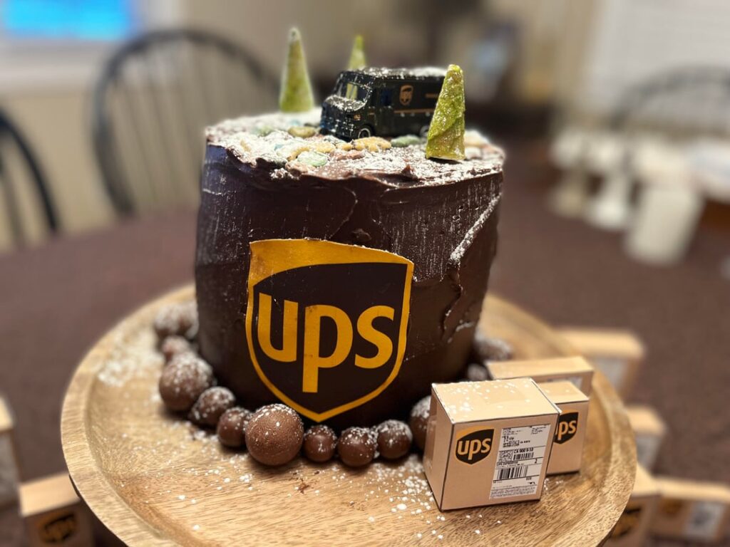 UPS delivery cake