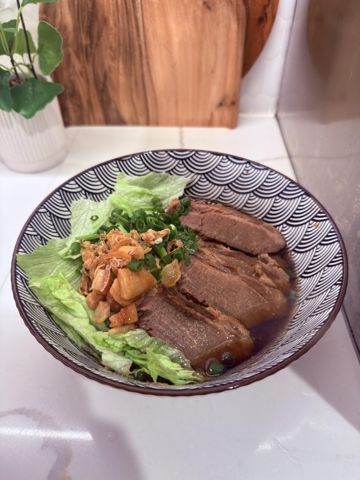 [i made] beef brisket noodle soup