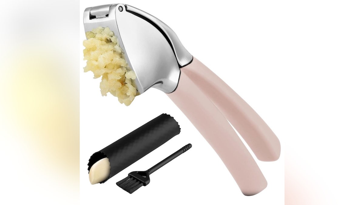Crush cloves in seconds with this garlic press.