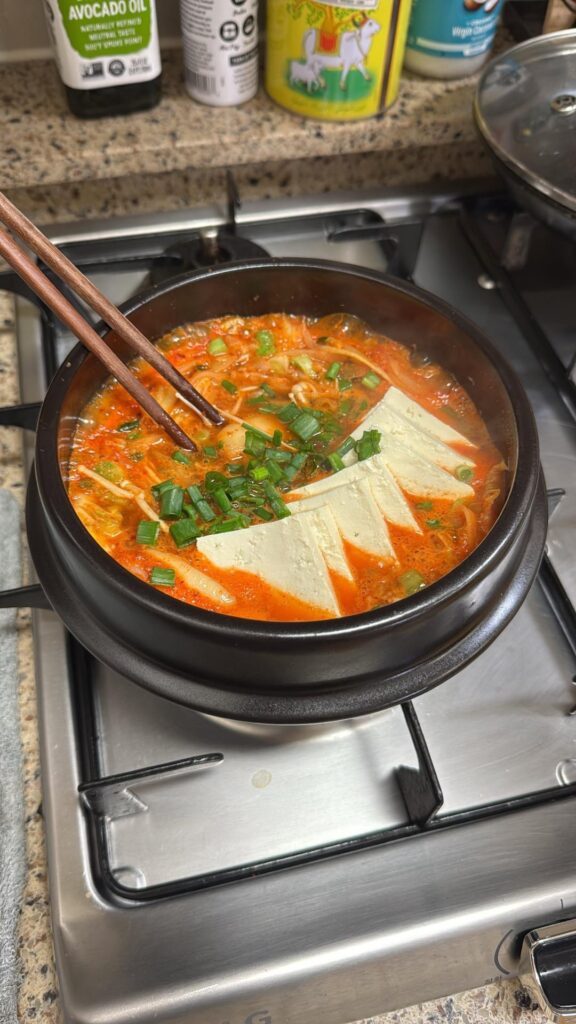 Made Kimchi Jjigae at home