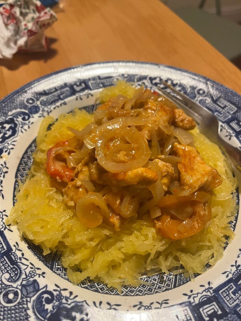 Spaghetti squash fajita pasta