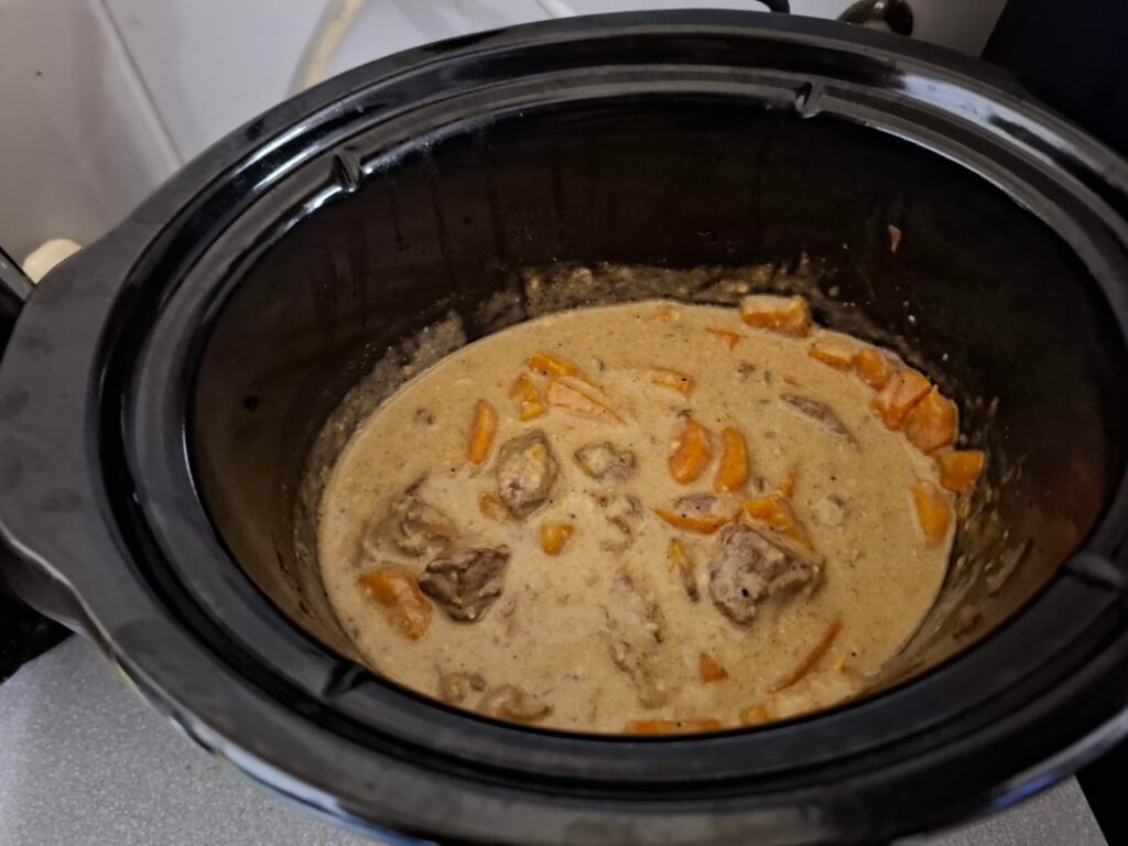 Slowcooker stroganoff