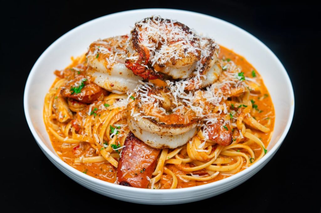 Pasta Mardi Gras. Tried to copy dish from  Pappadeux.