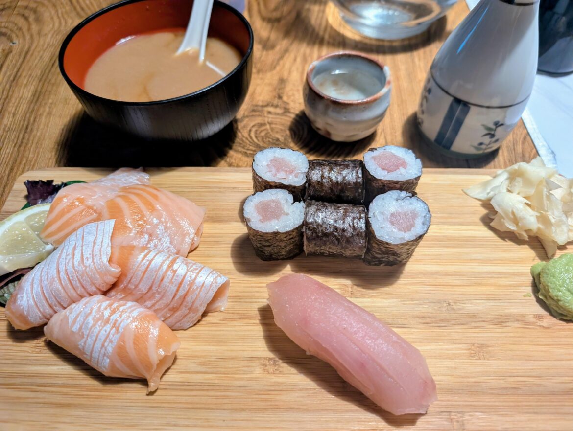 Delicious quick sushi lunch