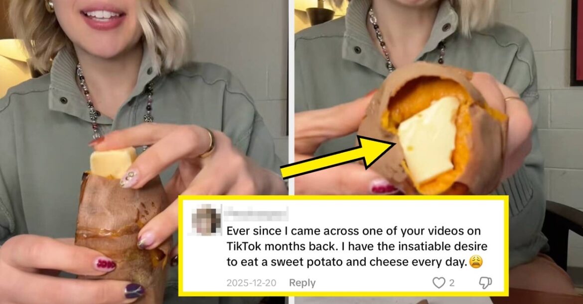 I Tried Courtney Cook’s Cheese-Stuffed Sweet Potato I Tried Courtney Cook's Cheese-Stuffed Sweet Potato