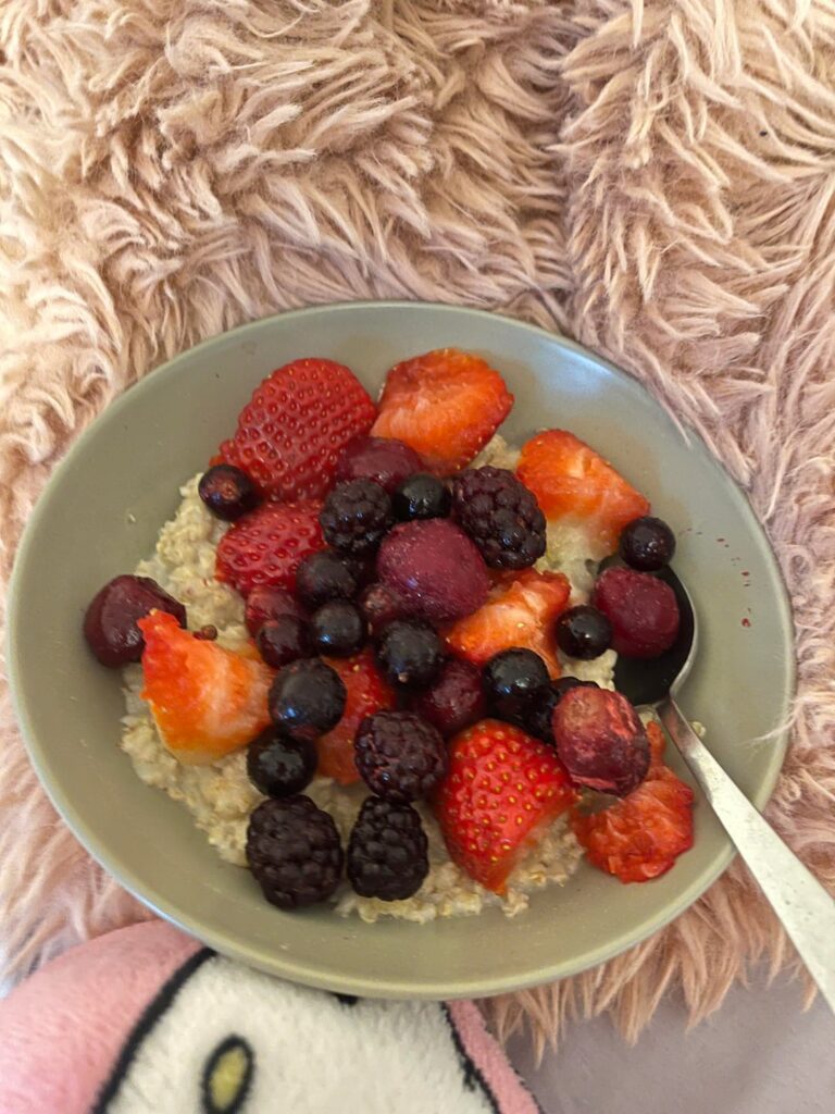 Change of topping for today’s porridge