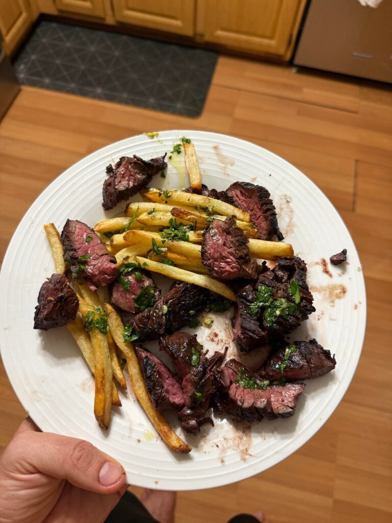 Hanger steak frites