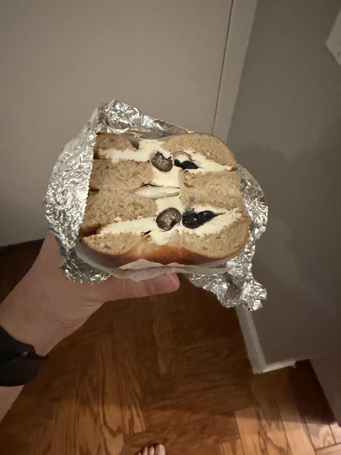 New York style blueberry bagel