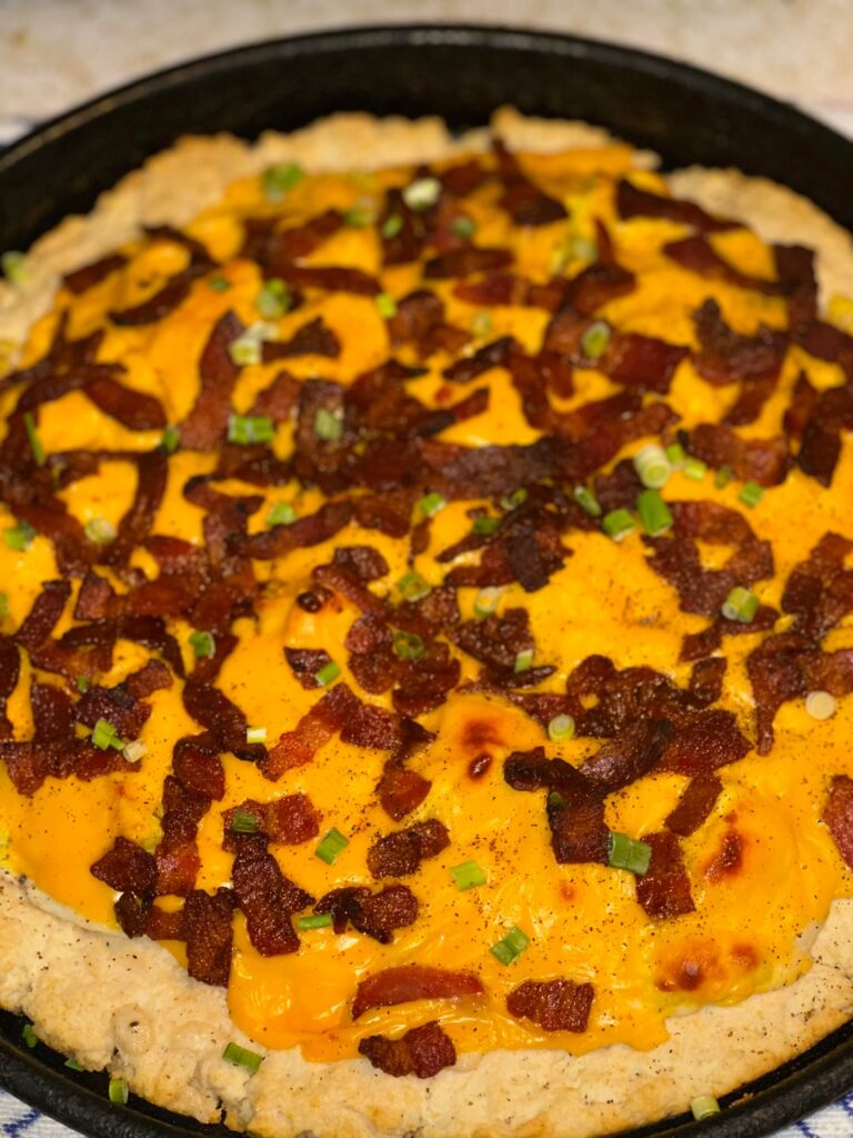 Biscuit Crust Breakfast Pizza with Country Gravy