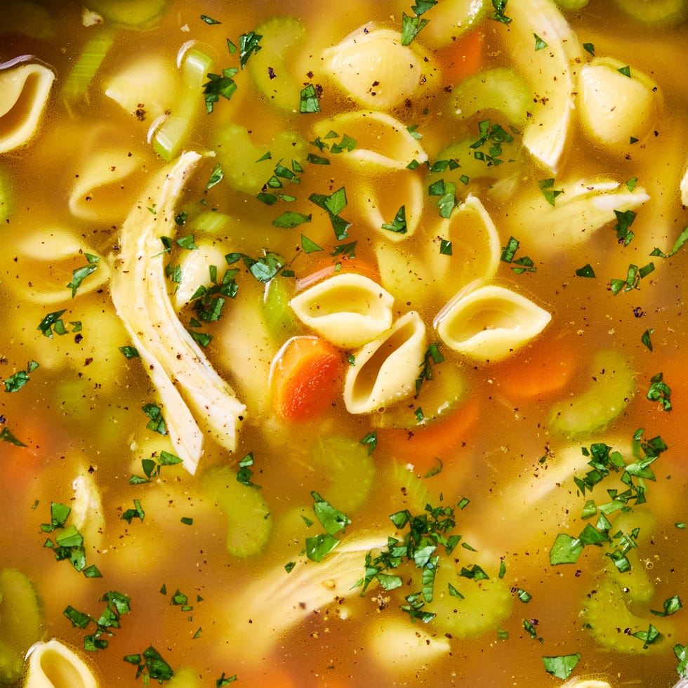 high protein chicken noodle soup