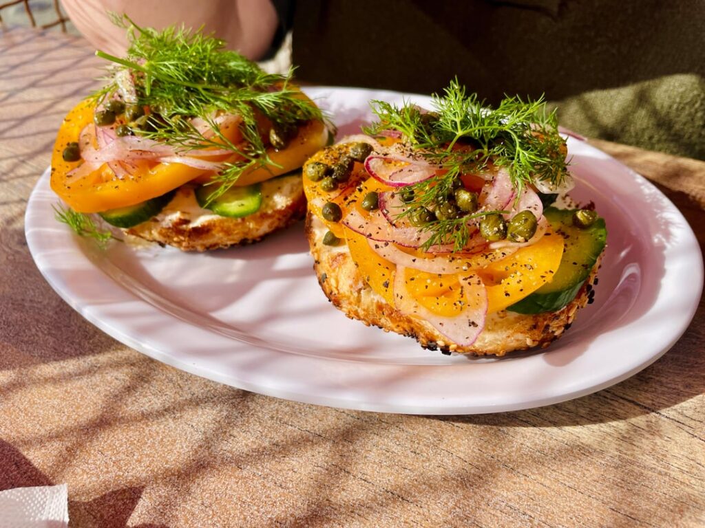 Breakfast at C&H Bagels in Highland Park