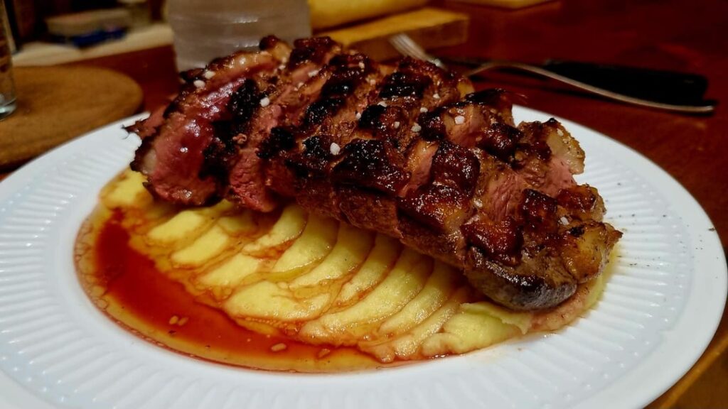 Caramelized duck breast with homemade mashed potatoes!