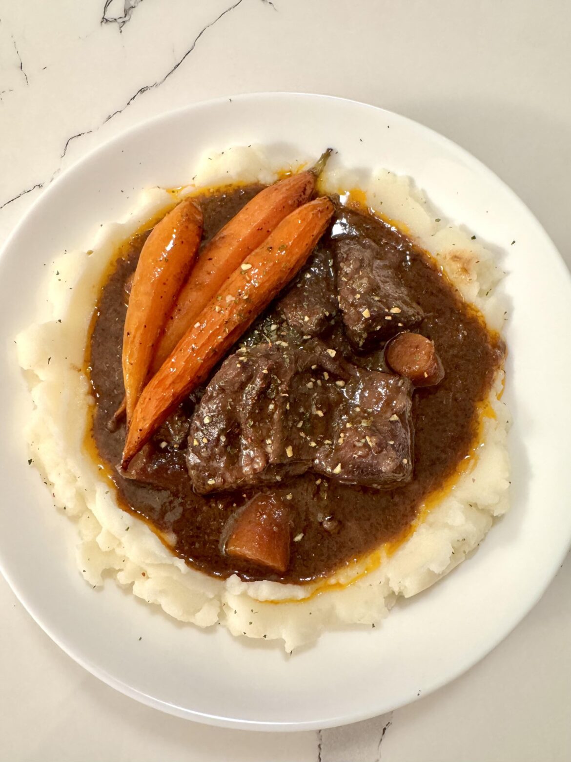 [homemade] First time making beef bourguignon