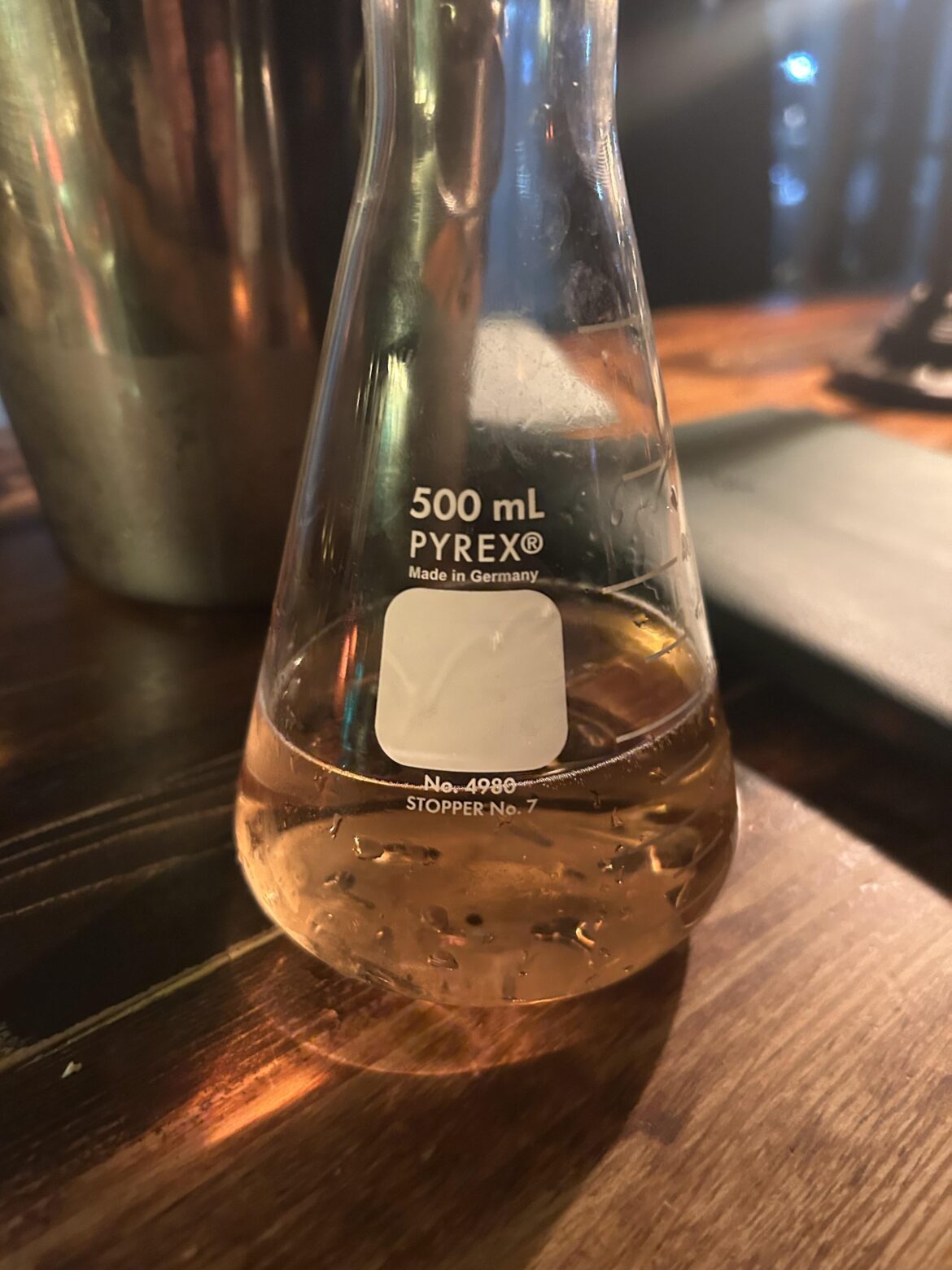 “Sorry we don’t have bottles we only have Industrial lab beakers”