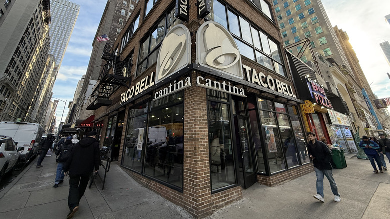 Exterior shot of a Taco Bell Cantina