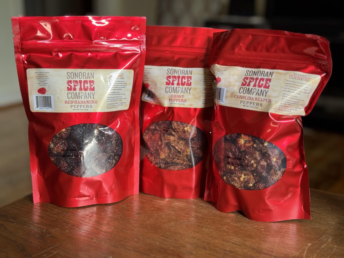 Arrived today from Sonoran Spice Company: Red habaneros, ghosts and reapers to make hot sauce with!