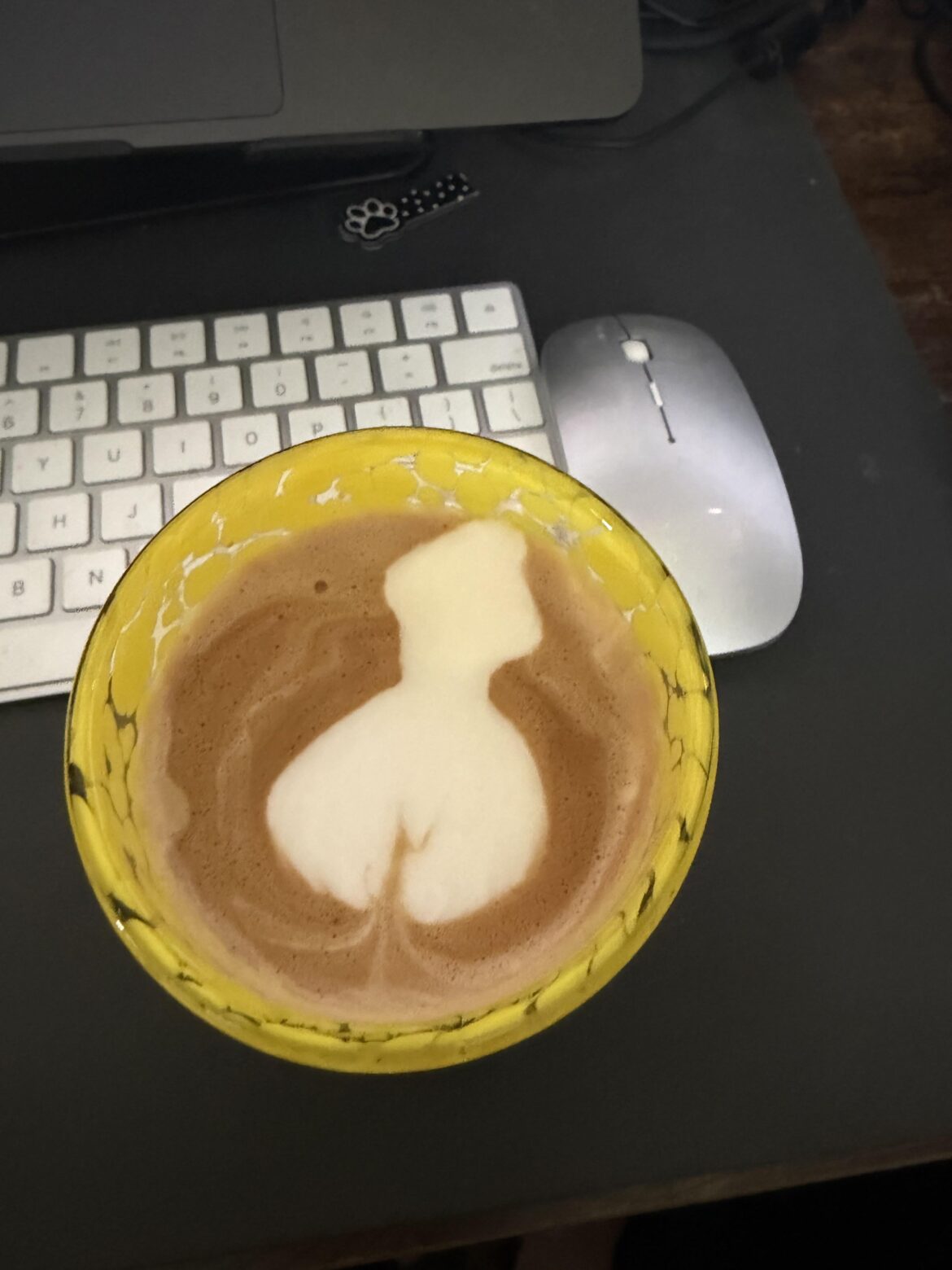 Wife working on the heart art