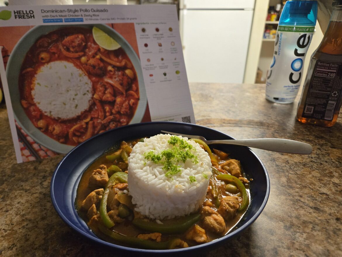 Dominican Style Pollo Guisado with Dark Meat Chicken & Zesty Rice