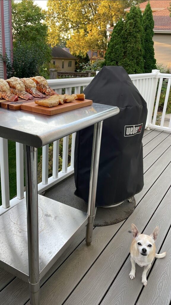 Unfortunately, I had to put down my grilling buddy today. She loved grilling days. I hope she has plenty of NY strips and lobster in doggy heaven.
