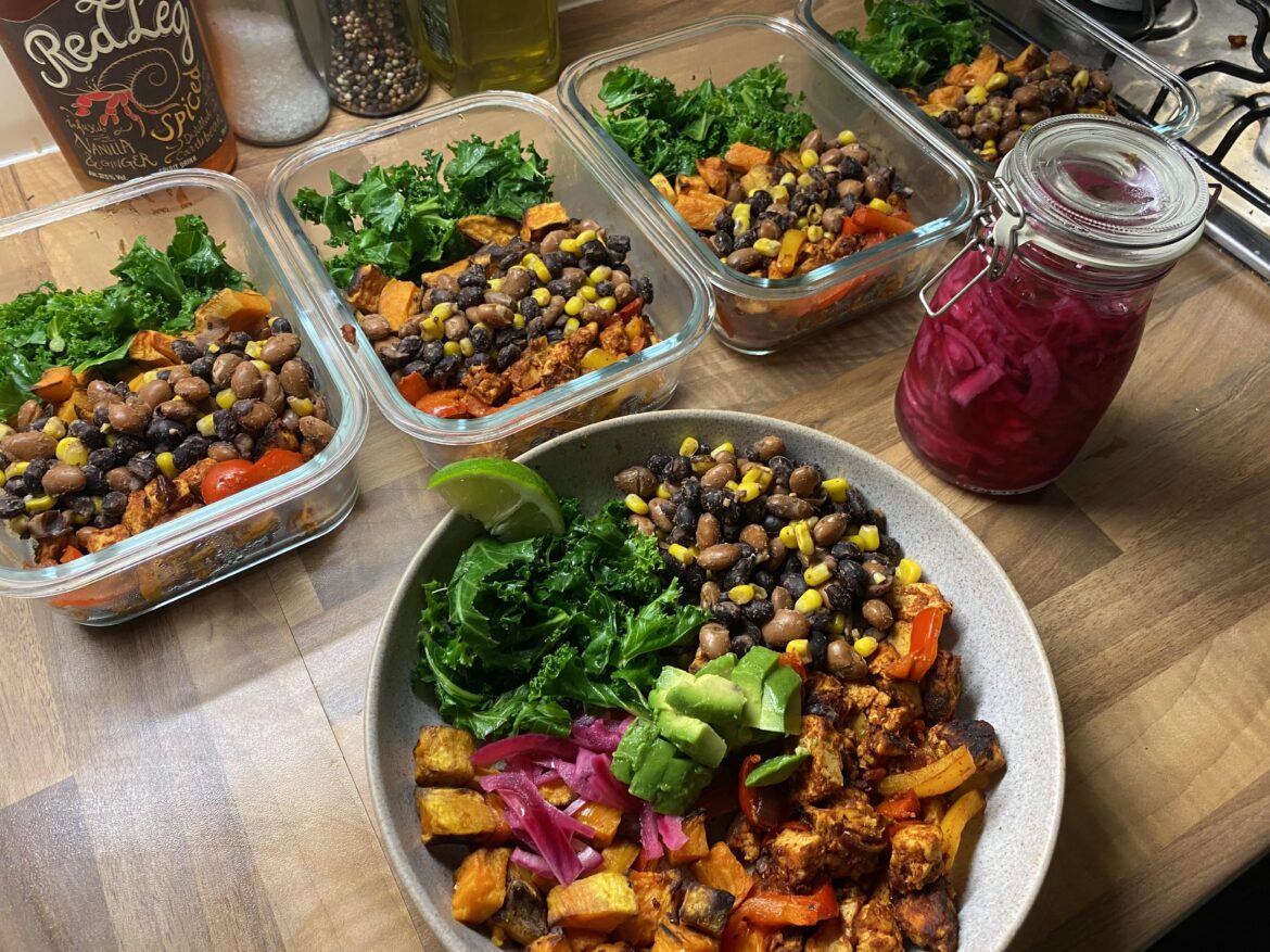 Burrito bowl prep this week :)