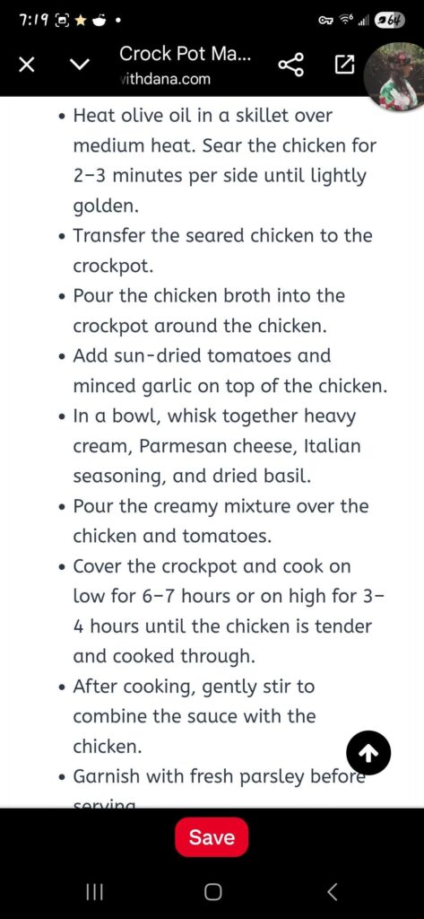 advice for cooking marry me chicken