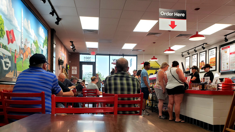Firehouse Subs interior with customers