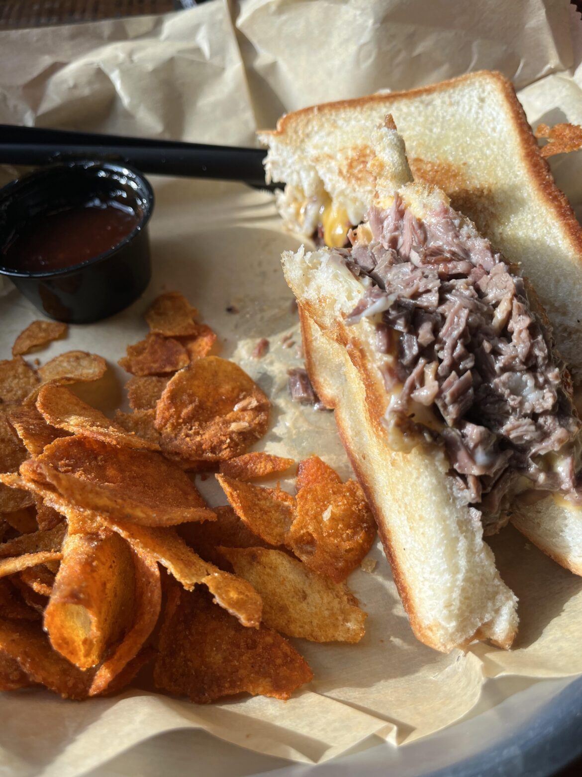 Pig Candy Brisket Grilled Cheese
