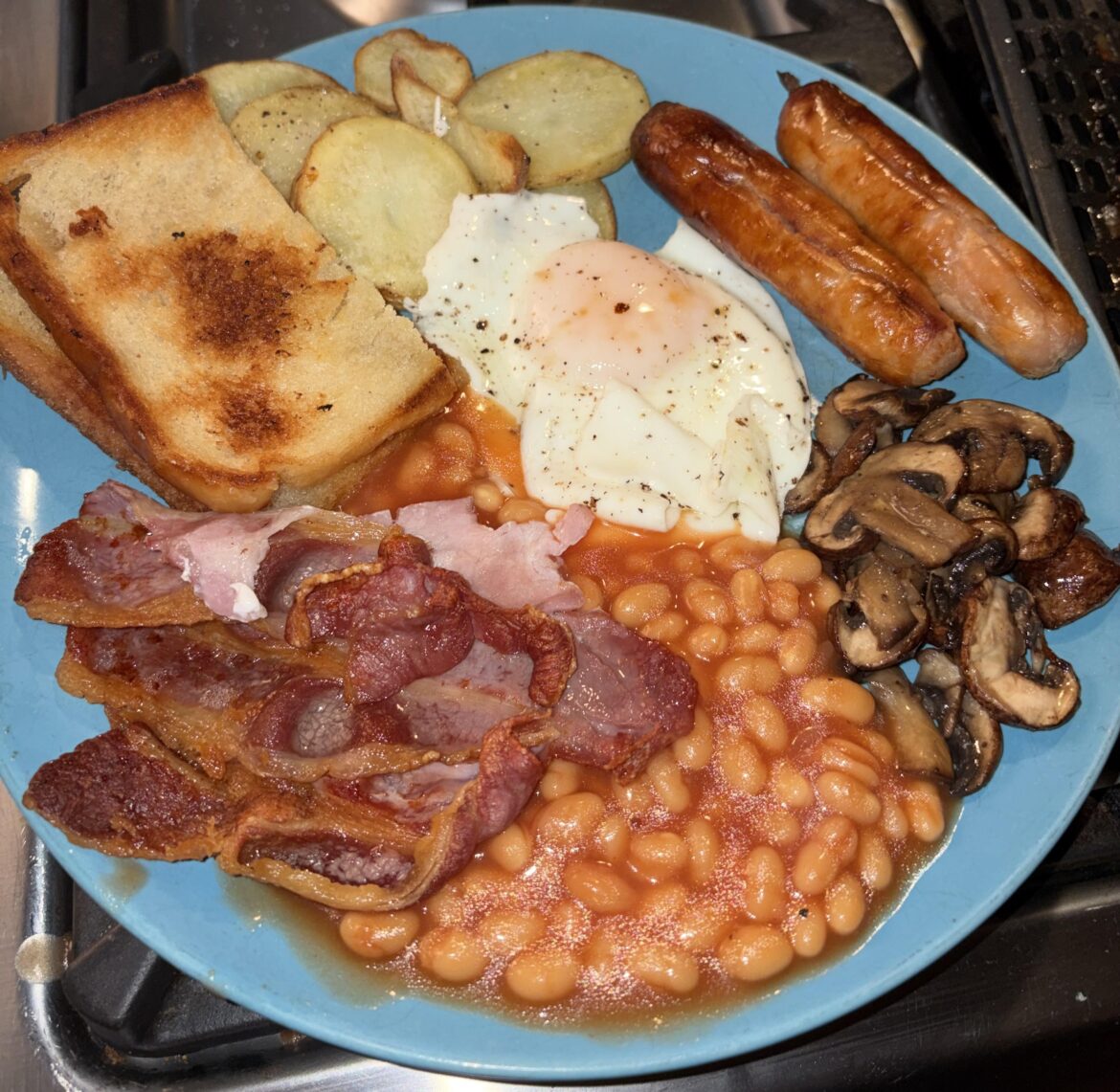 I only recently got into cooking and this is my second attempt at making a fry up which my mum helped me to make