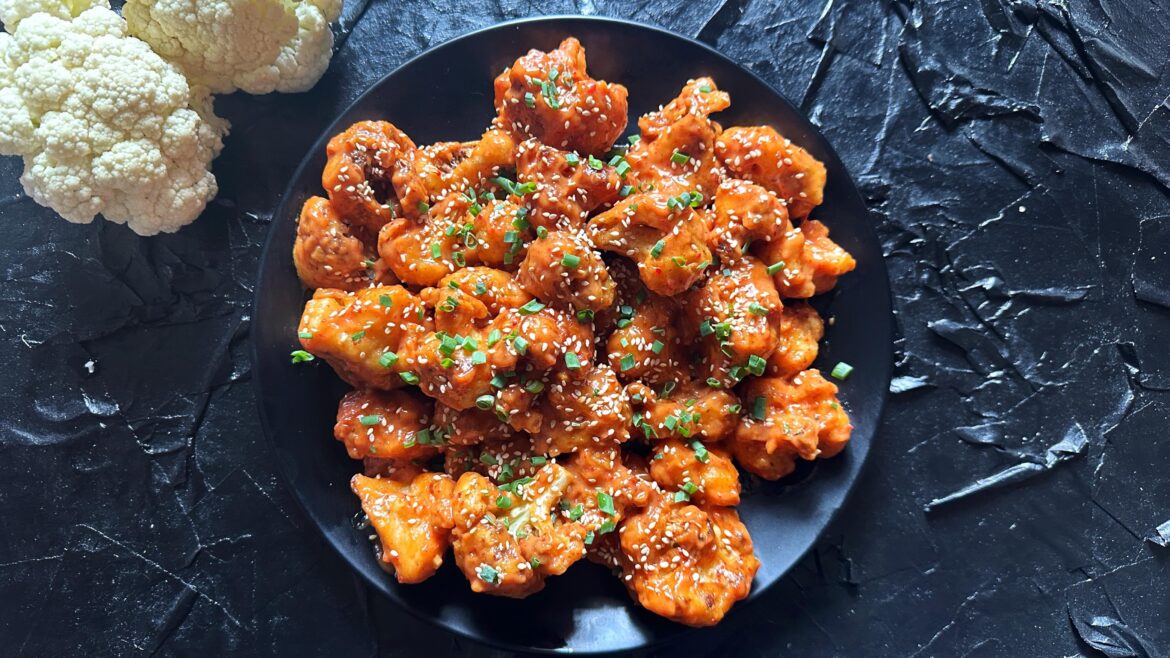 I made the Crispiest Bang Bang Cauliflower!!