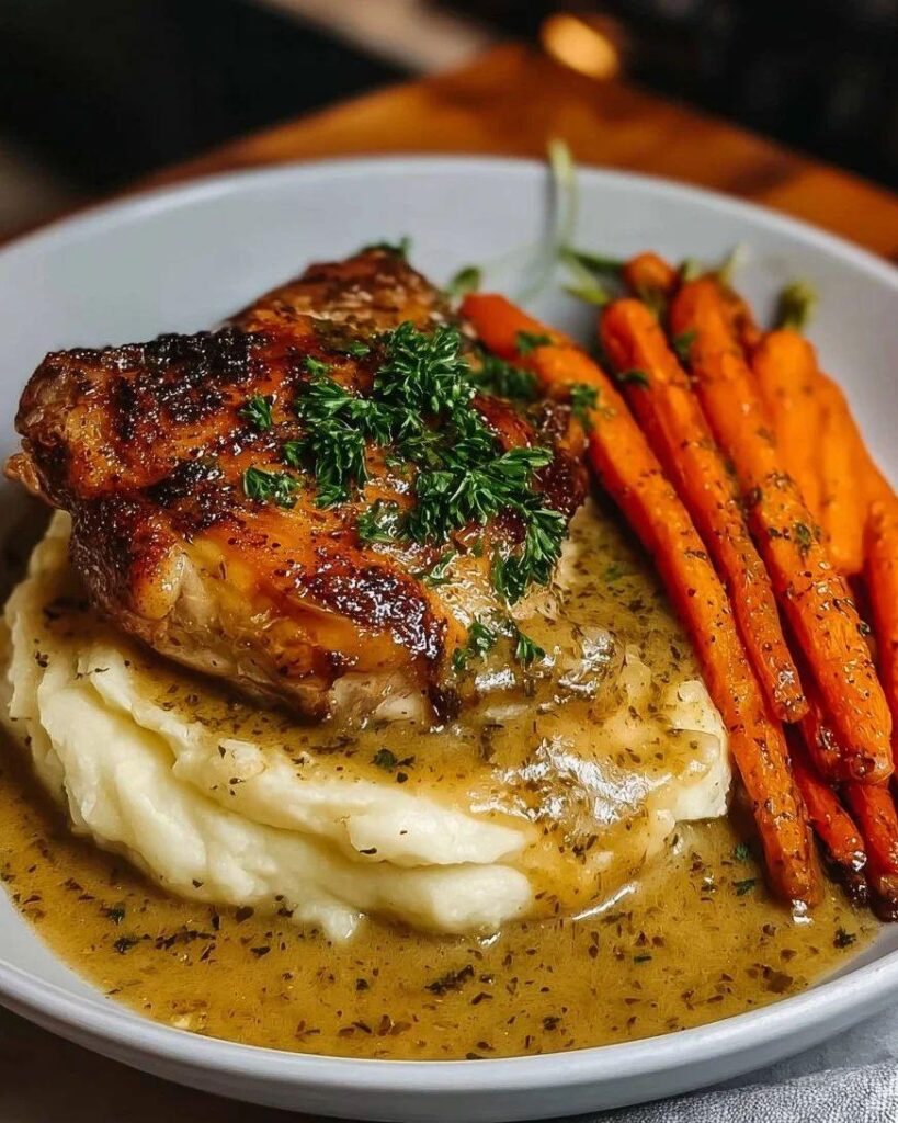 Garlic Herb Chicken & Carrot Plate