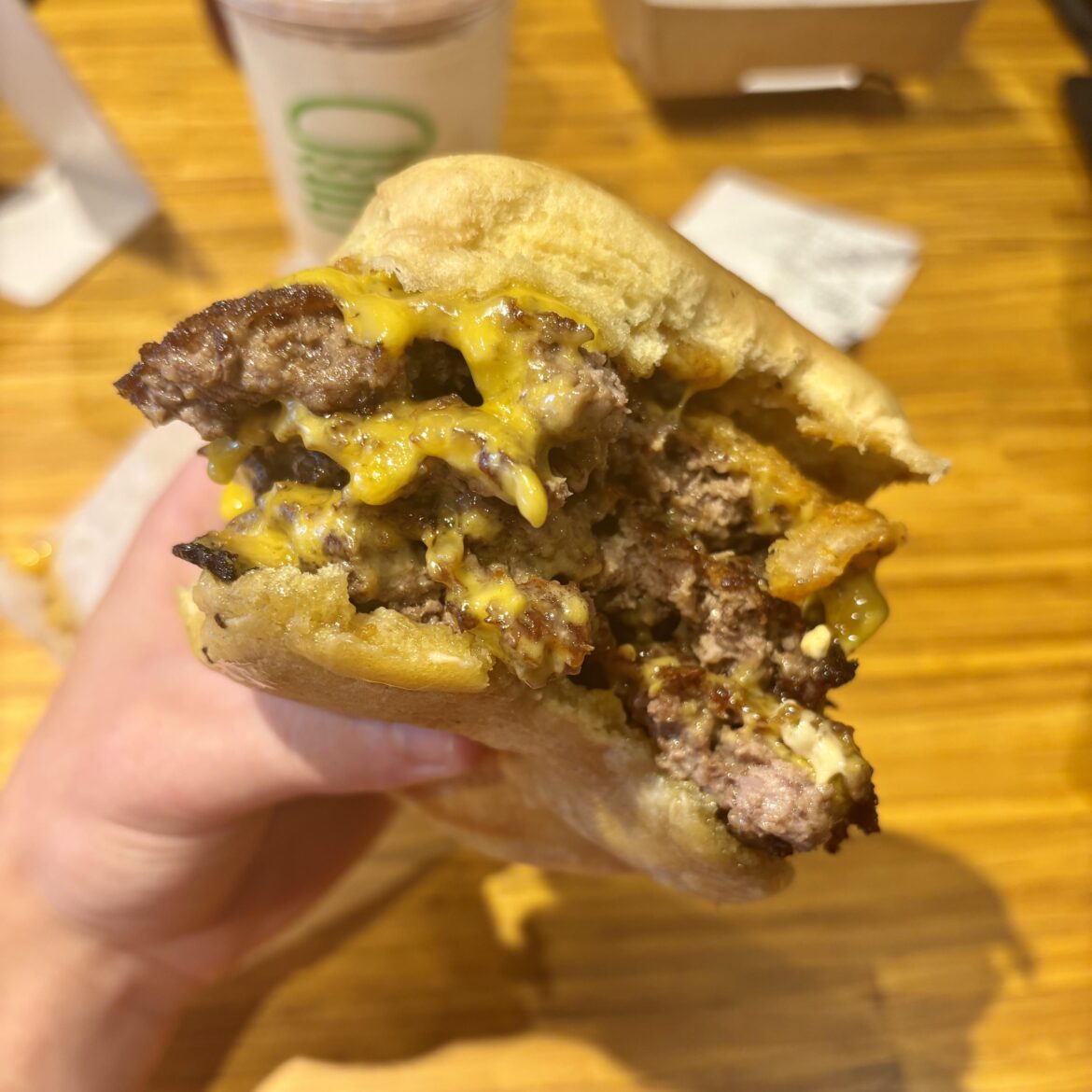 first time having shake shack. zoowee mama!