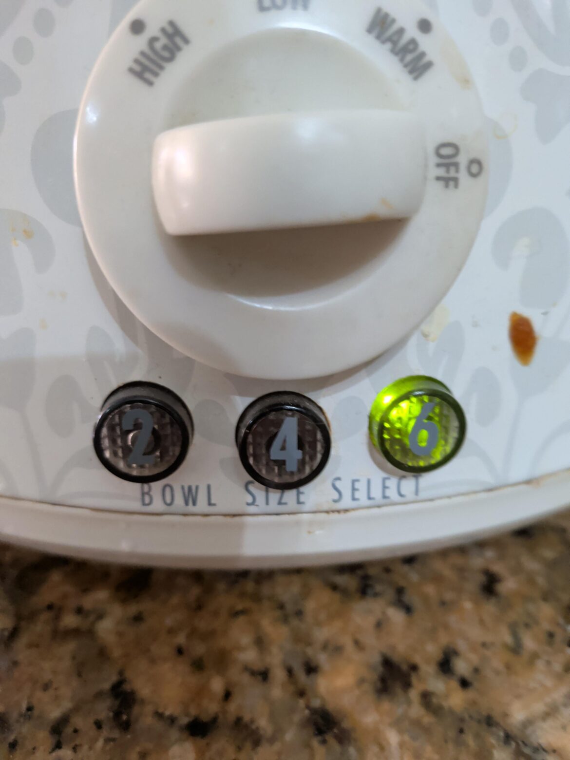 Question! What do the 2,4,6 bowls button mean?
