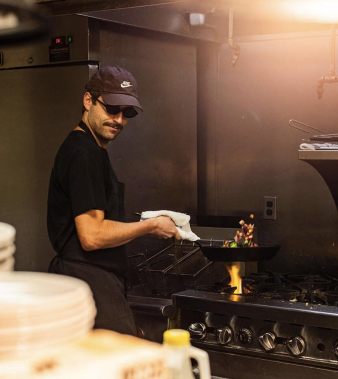 Had a food photographer come in, so i broke out the clout goggles