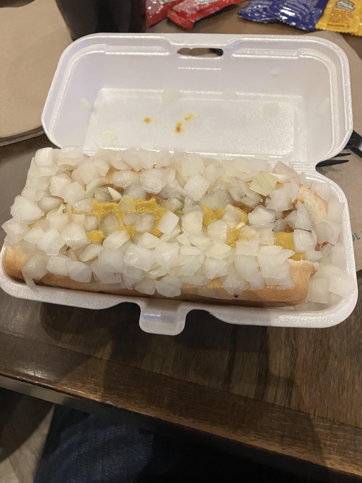 Asked for extra onions on my coney dog. Was not disappointed.
