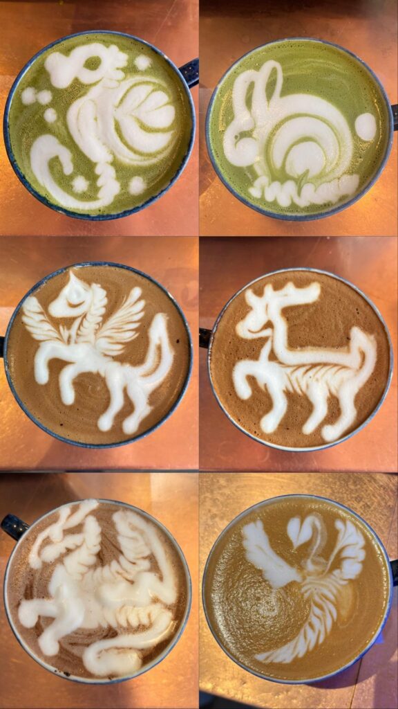 my latte art at the start of this year vs the start of last year. ❤️
