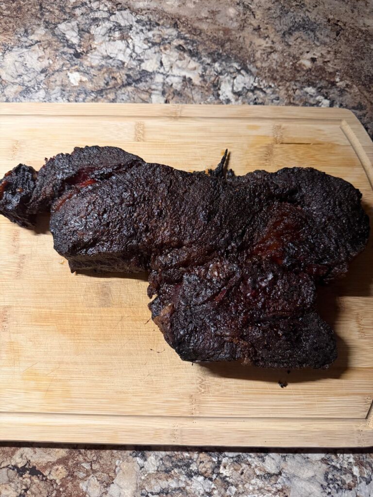Smoked a chuck roast for dinner