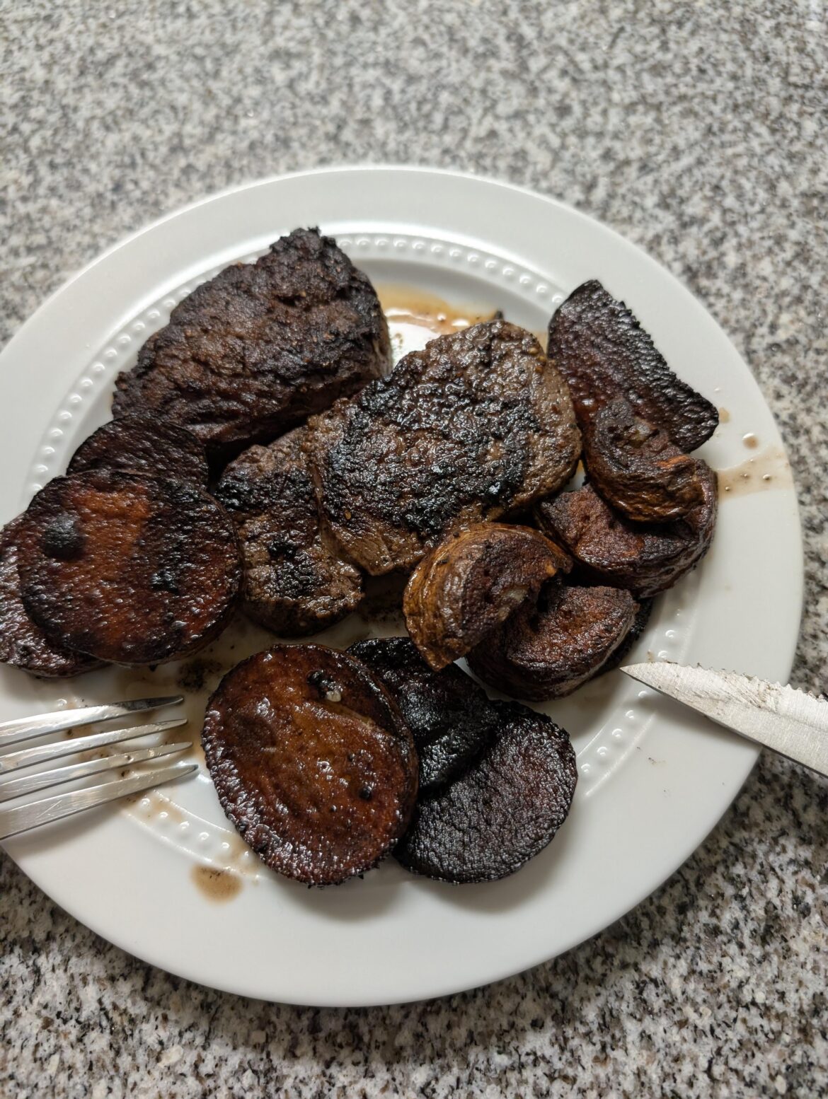 Steak and fried potatoes