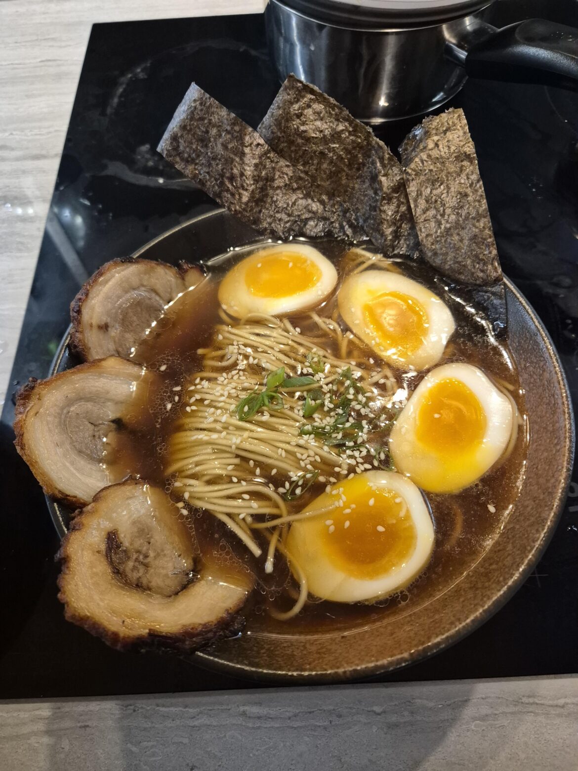 Bowl of shoyu ramen i made