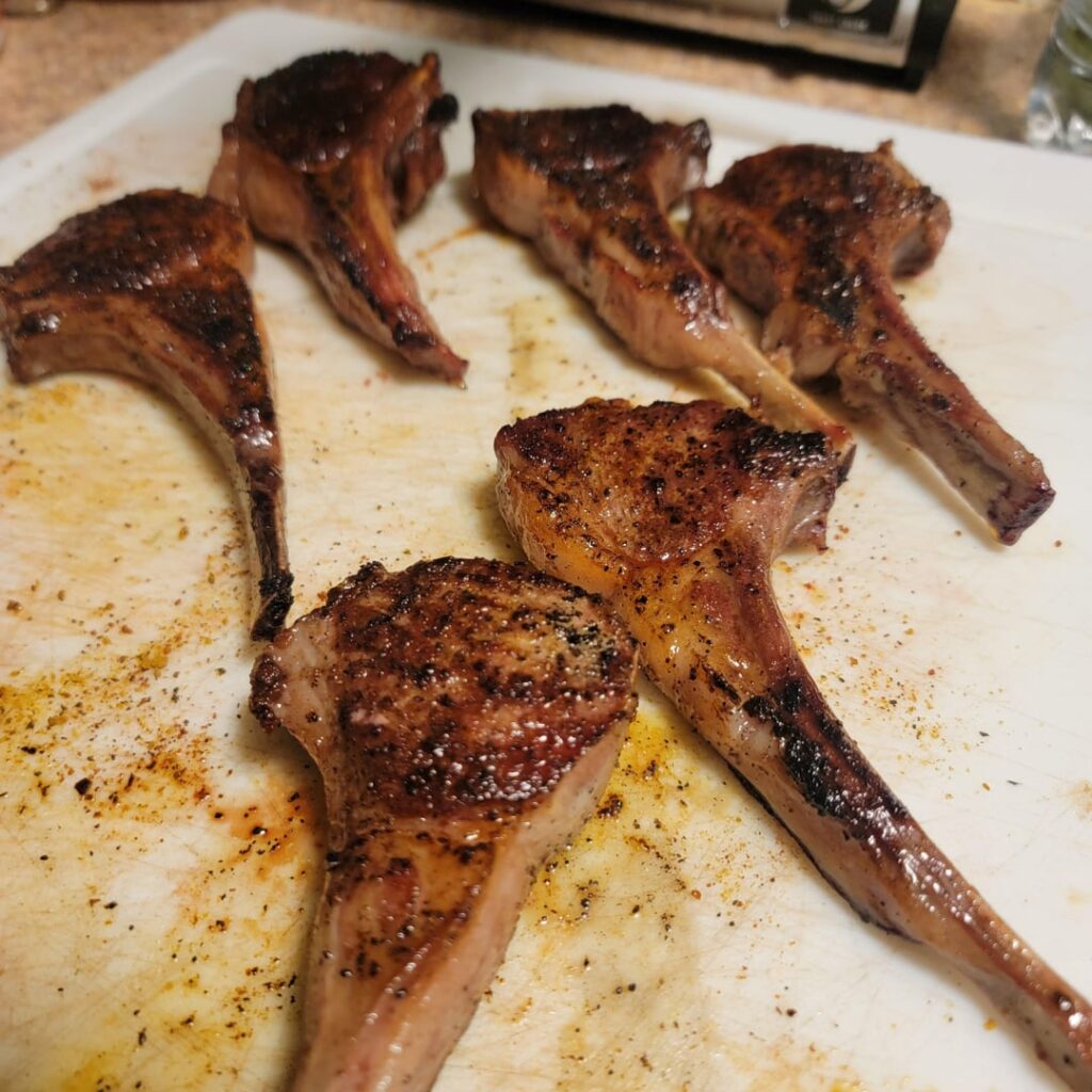 Who likes some nice grilled lamb chops?